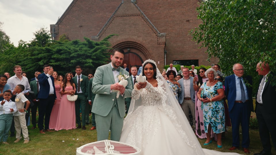Still uit de video: Shortfilm van WeddingGuys, een impressie van onze filmstijl